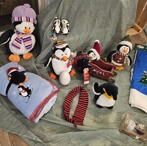 Penguin Christmas Plush Decor